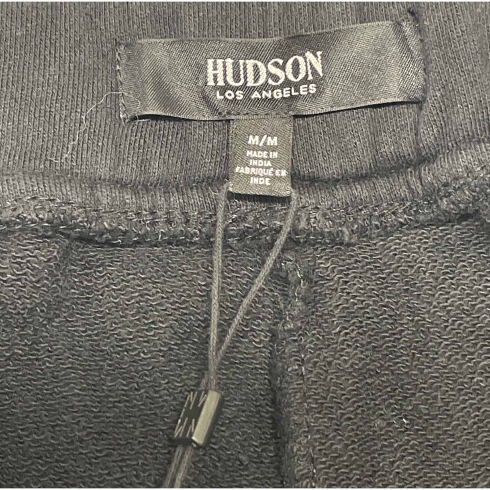 NWT Hudson Los Angeles Cropped Sweatpants‎ Black Womens M MRSP $175 - Picture 2 of 6
